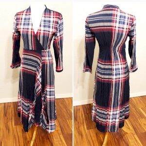 Anthropologie XSP Isabella Sinclair Tartan Dress